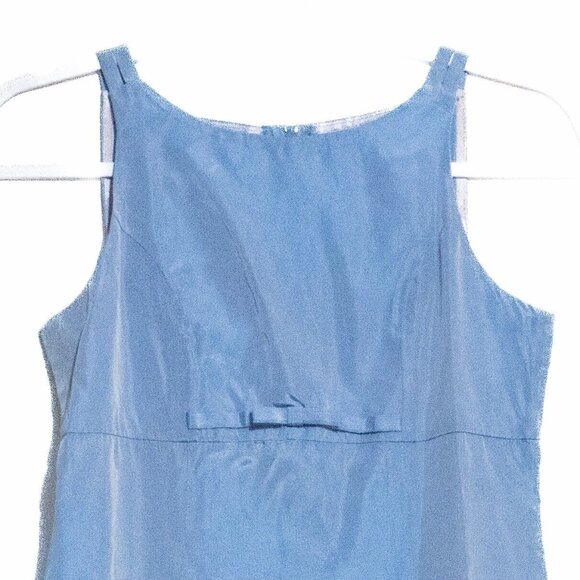 Amy Byer Girls Light Blue Tank Dress Solid Sleeveless Acetate Round Neck Size 14 - Picture 3 of 5